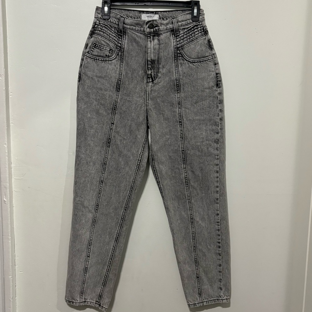 Forever 21 Seamed Straight Leg Jeans